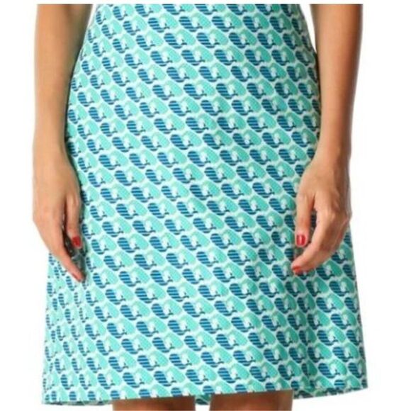 Talbots Blue Whale Twill Skirt Sz. 8 Side Zip Packable Vacation - Picture 9 of 9